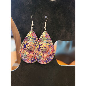 Bohemian Hippie Dangle Multicolored Earrings
